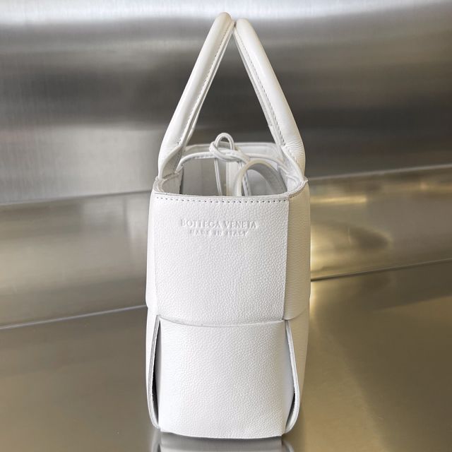 BV original grained calfskin mini arco tote bag 709337 white