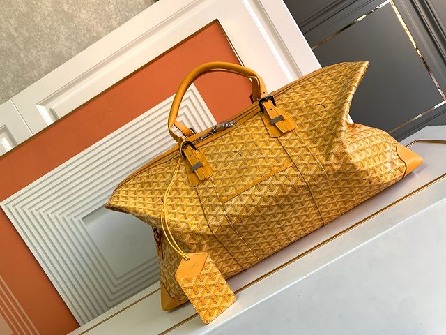 Goyard original canvas&calfskin boeing travel 55 bag GY0031 yellow