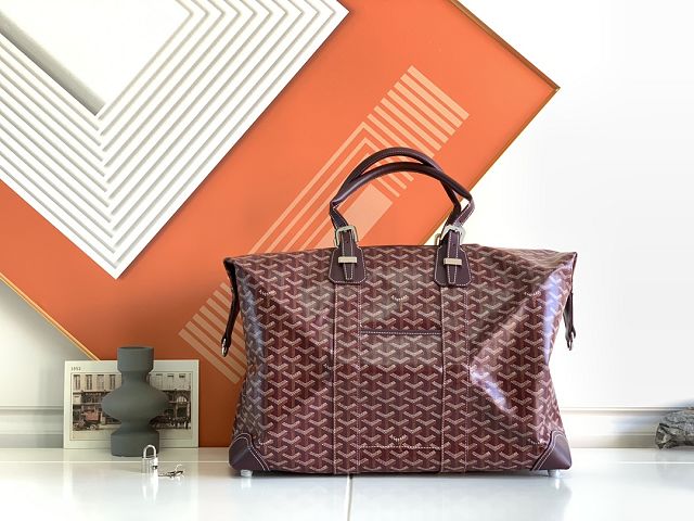 Goyard original canvas&calfskin bowling 45 bag GY0032 wine