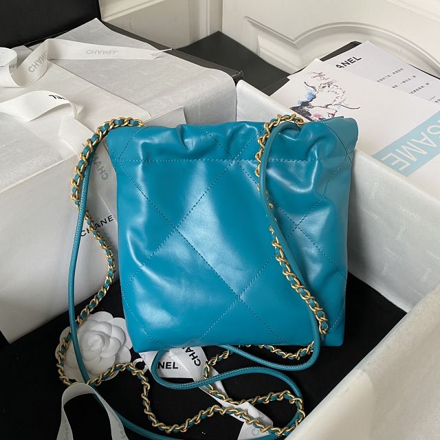 2023 CC original calfskin 22 mini handbag AS3980 blue