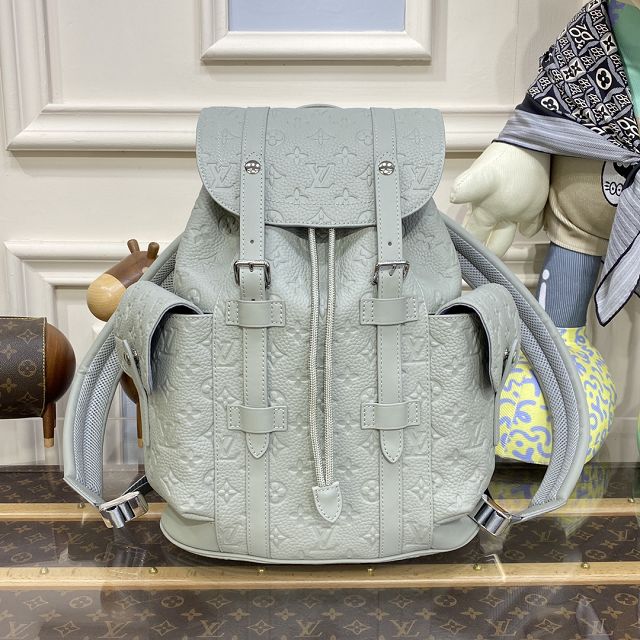 Louis vuitton original calfskin christopher backpack pm M23146 grey