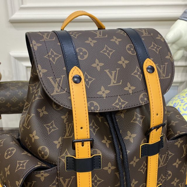 Louis vuitton original monogram canvas christopher backpack pm M46699 yellow