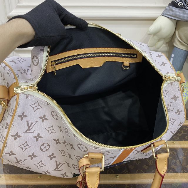 Louis vuitton original monogram canvas keepall 50 M41416 white