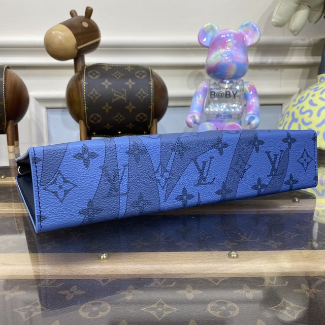 Louis vuitton original monogram canvas voyage pochette M22673 blue