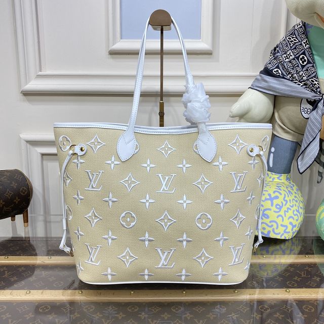 2023 Louis vuitton original lotus cotton neverfull MM M22839 beige