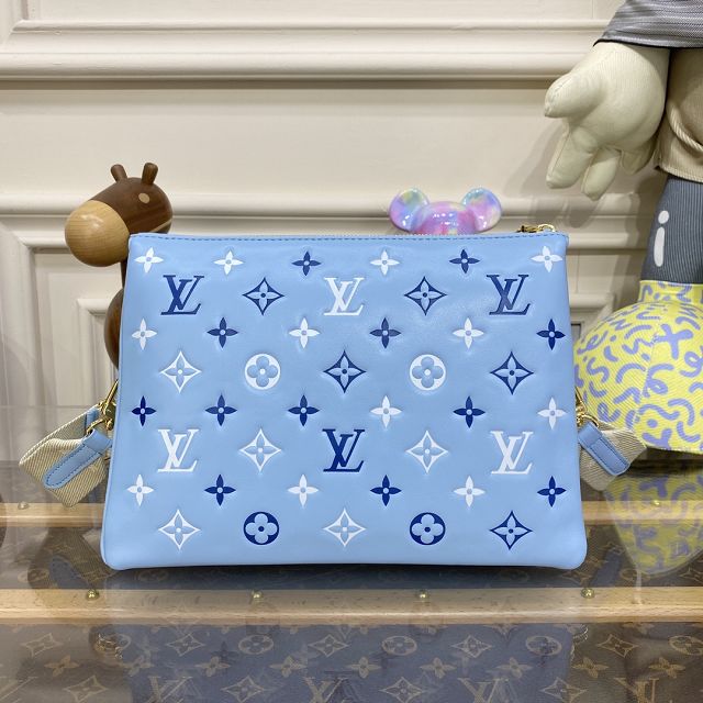 2023 Louis vuitton original lambskin coussin pm bag M22853 blue