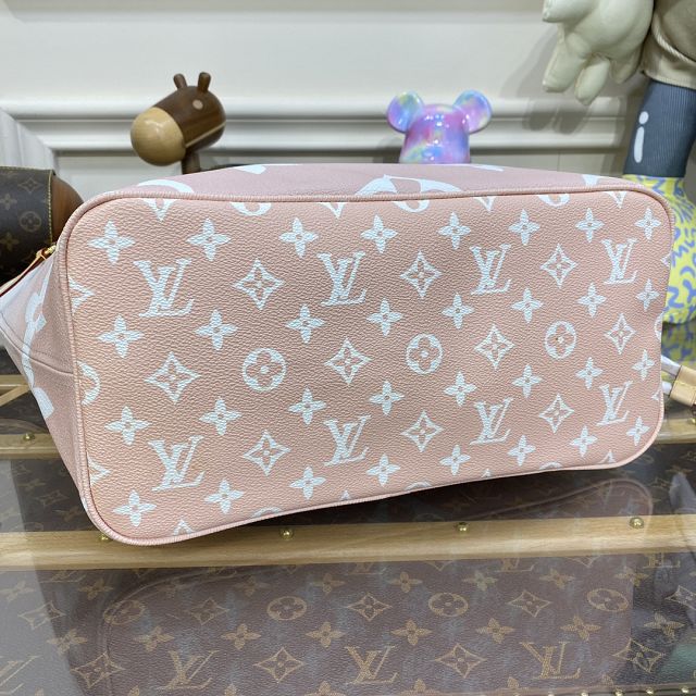 2023 Louis vuitton original monogram canvas neverfull mm M45679 pink