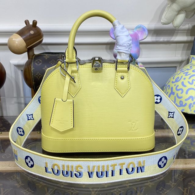 Louis vuitton original epi leather alma BB M22213 yellow