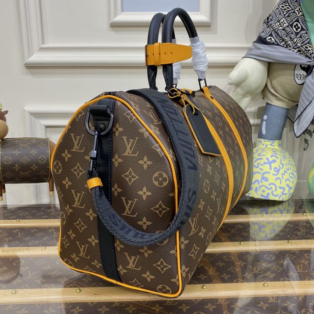 Louis vuitton original monogram canvas keepall 45 M46703 yellow