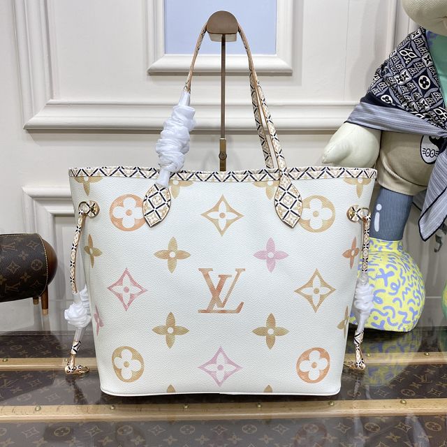 Louis vuitton original monogram canvas neverfull MM M22978 beige