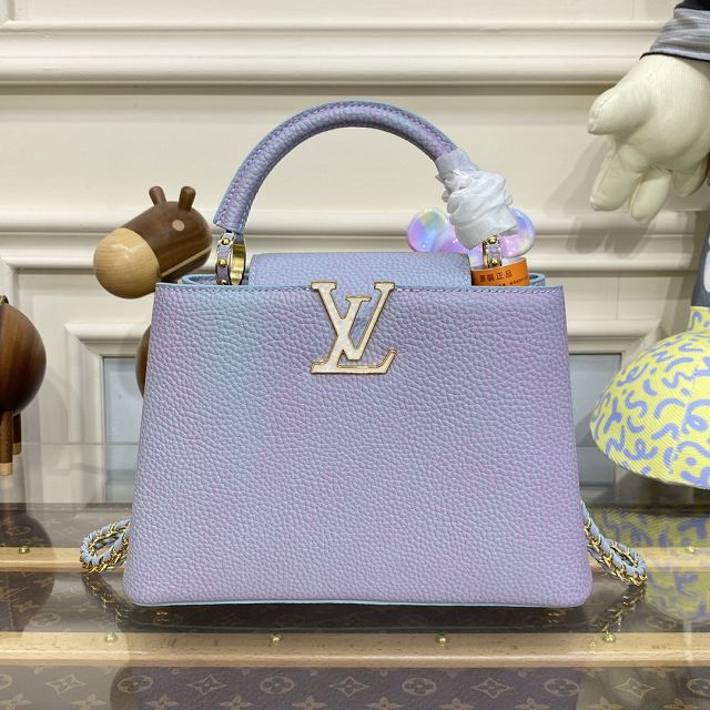 Louis vuitton original calfskin capucines BB handbag M20815 light purple