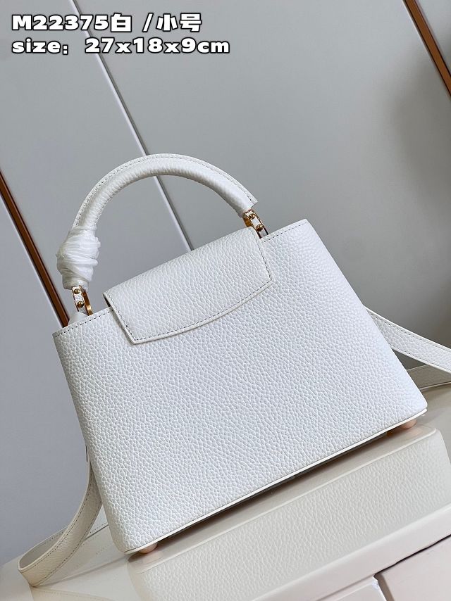 Louis vuitton original calfskin capucines BB handbag M20815 white