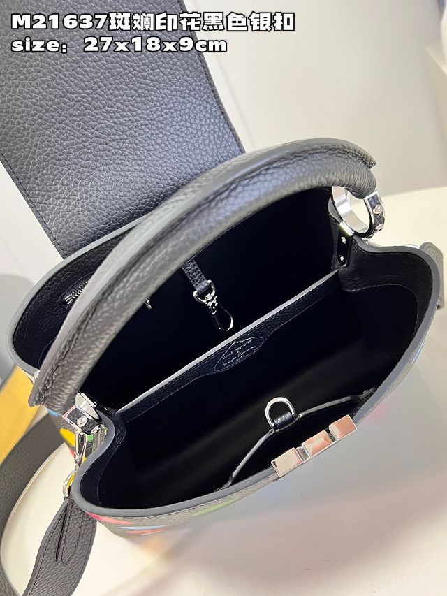 Louis vuitton original calfskin capucines BB handbag M21637 black