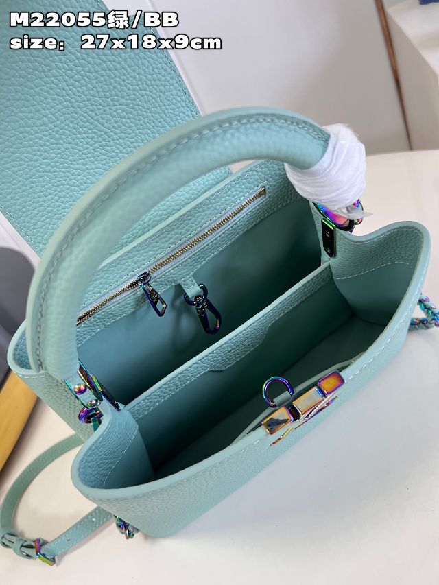 Louis vuitton original calfskin capucines BB handbag M22055 blue