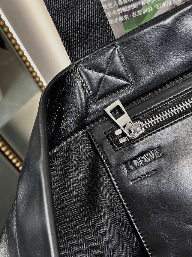 Loewe original calfskin fold shopper bag LW0001 black