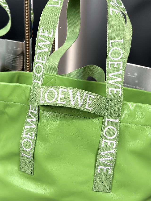 Loewe original calfskin fold shopper bag LW0001 green