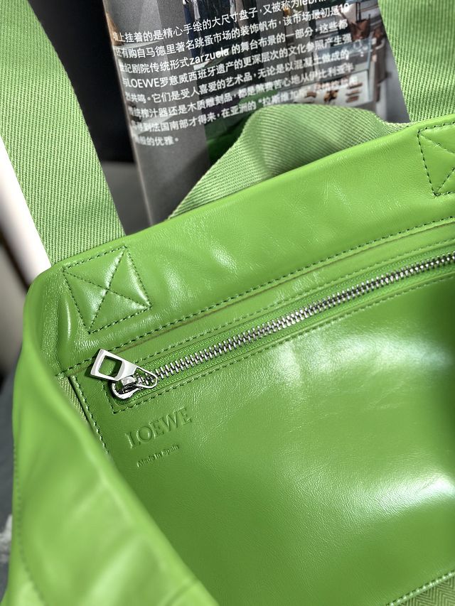 Loewe original calfskin fold shopper bag LW0001 green