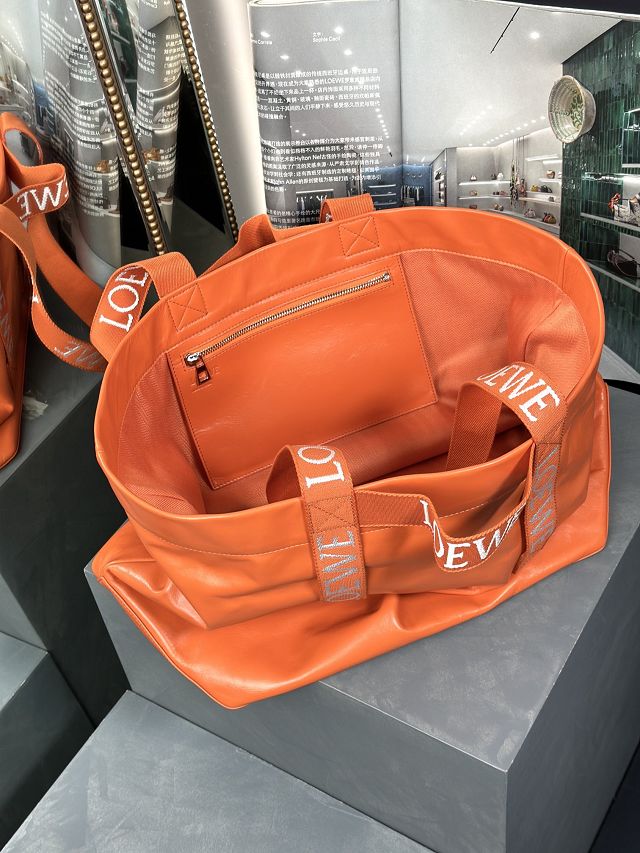 Loewe original calfskin fold shopper bag LW0001 orange