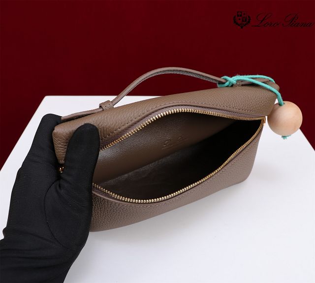 Loro Piana original calfskin extra pocket pouch L19 FAN4045 grey
