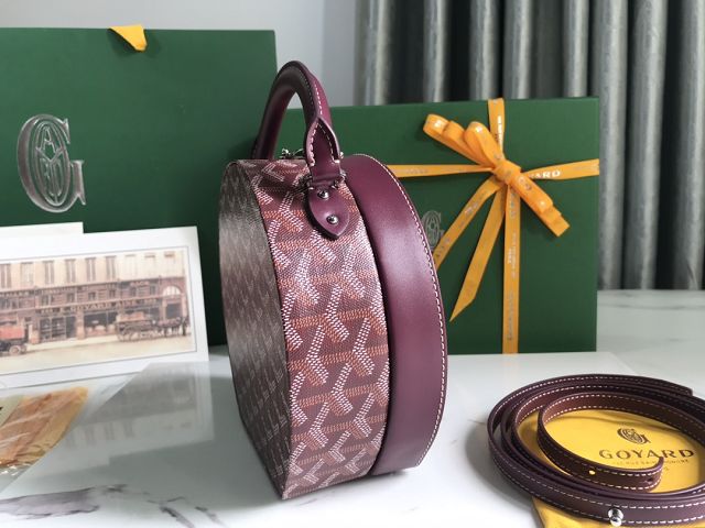 Goyard original canvas alto hatbox bag GY0037 burgundy