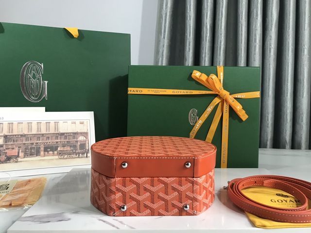 Goyard original canvas alto hatbox bag GY0037 orange