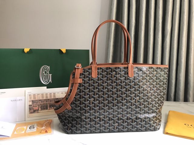 Goyard original canvas chien gris pet carrier bag GY0037 black&brown