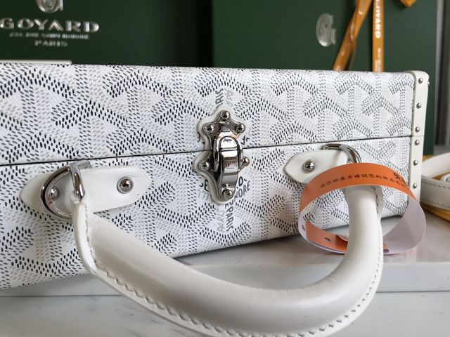 Goyard original canvas grand hotel trunk bag GY0036 white