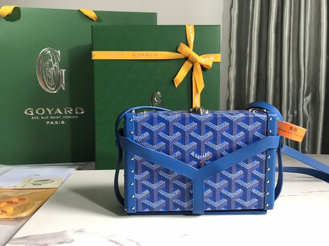 Goyard original canvas minaudiere trunk bag GY0039 blue