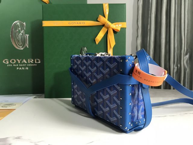 Goyard original canvas minaudiere trunk bag GY0039 blue