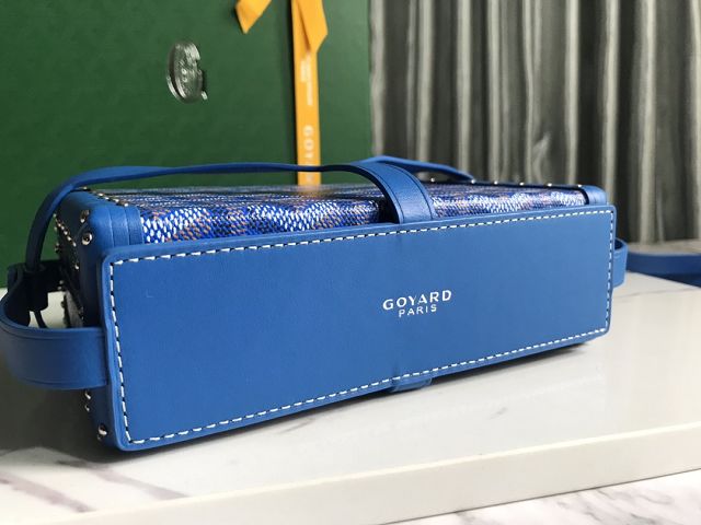 Goyard original canvas minaudiere trunk bag GY0039 blue