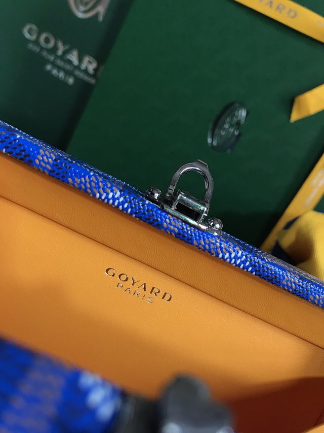 Goyard original canvas minaudiere trunk bag GY0039 blue