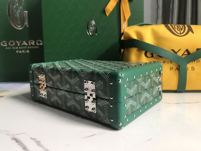 Goyard original canvas minaudiere trunk bag GY0039 green