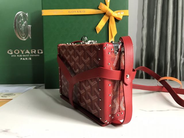 Goyard original canvas minaudiere trunk bag GY0039 red