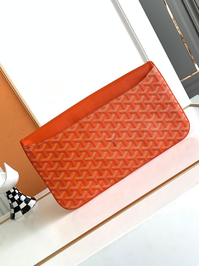 Goyard original calfskin&canvas sainte marie MM clutch GY0020 orange