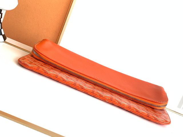 Goyard original calfskin&canvas sainte marie MM clutch GY0020 orange