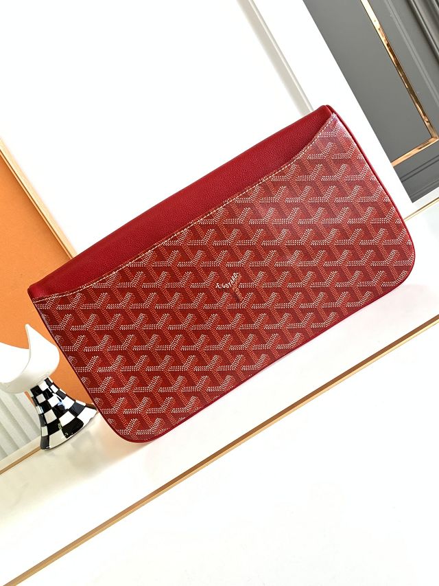 Goyard original calfskin&canvas sainte marie MM clutch GY0020 red