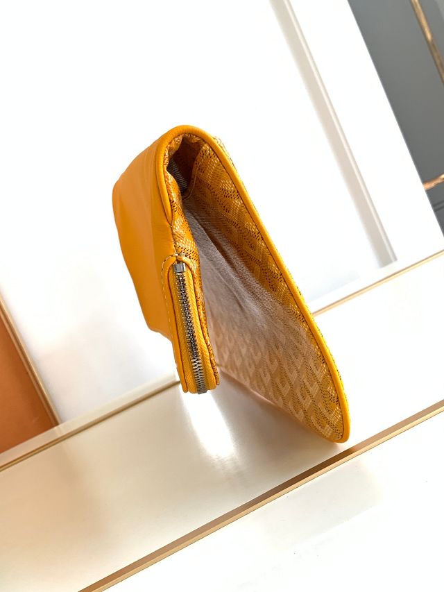 Goyard original calfskin&canvas sainte marie MM clutch GY0020 yellow