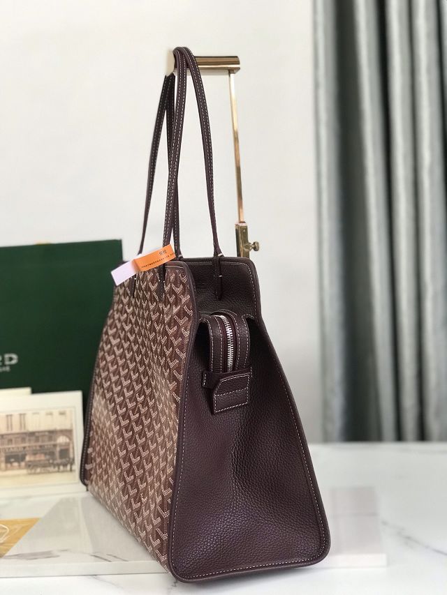 Goyard original canvas hardy PM bag GY0051 burgundy