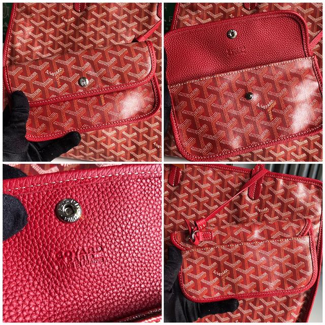 Goyard original canvas hardy PM bag GY0051 red