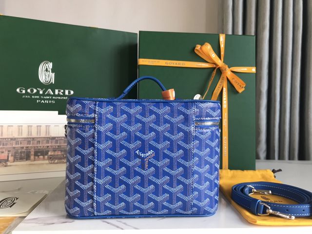 Goyard original canvas muse vanity case GY0052 blue