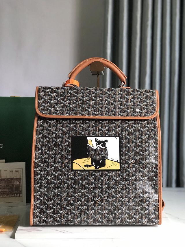 Goyard original canvas saint leger backpack GY0053 black&brown