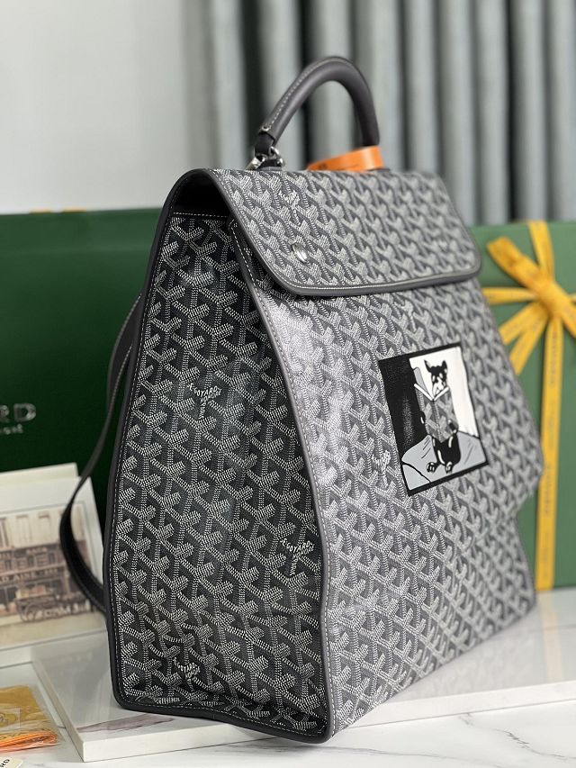 Goyard original canvas saint leger backpack GY0053 grey