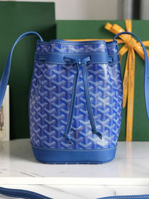 Goyard original canvas petit flot bucket bag GY0054 blue