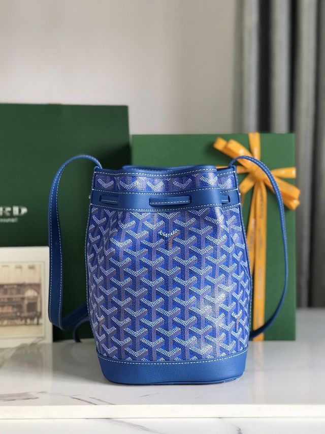 Goyard original canvas petit flot bucket bag GY0054 blue