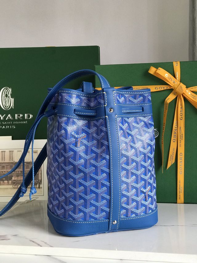 Goyard original canvas petit flot bucket bag GY0054 blue