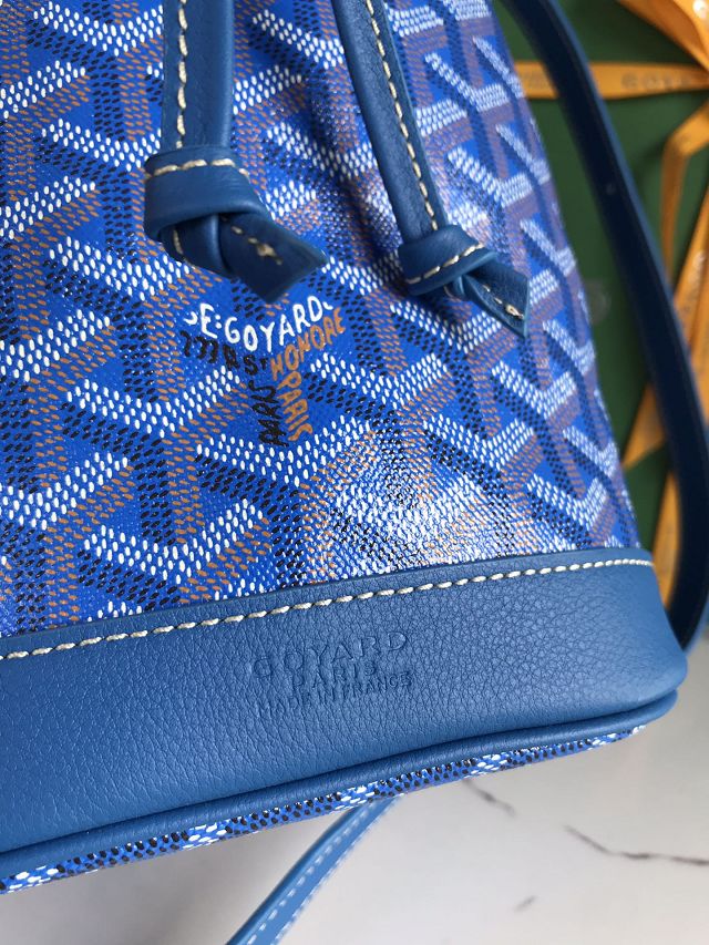 Goyard original canvas petit flot bucket bag GY0054 blue