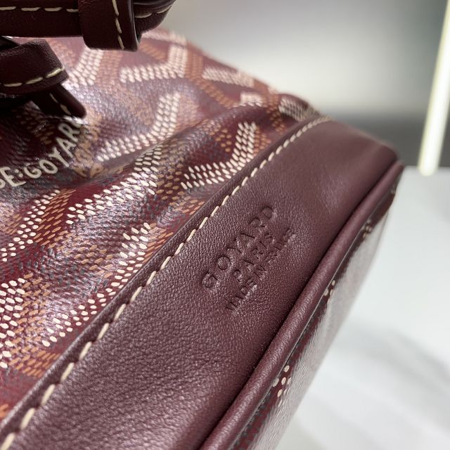 Goyard original canvas petit flot bucket bag GY0054 burgundy