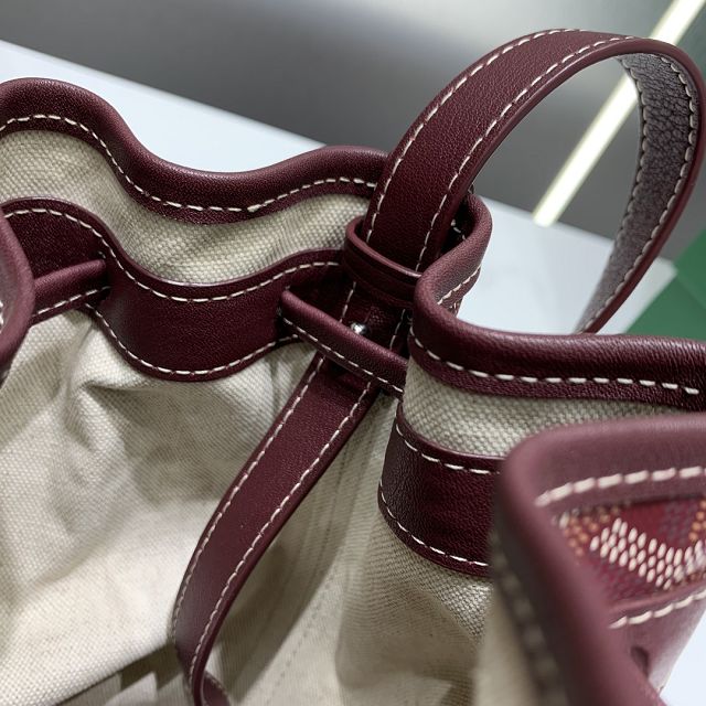 Goyard original canvas petit flot bucket bag GY0054 burgundy