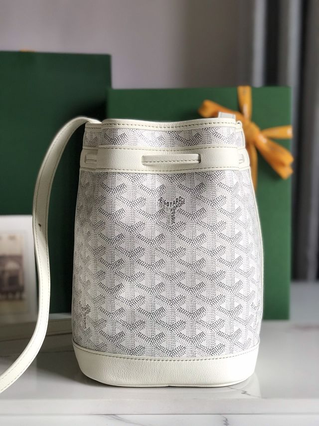 Goyard original canvas petit flot bucket bag GY0054 white