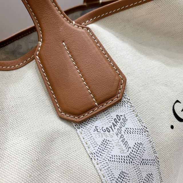 Goyard original cotton belharra tote bag GY0056 white